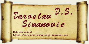 Daroslav Simanović vizit kartica